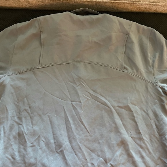 Men’s Adidas short-sleeved button down. Gray, size L. 100% polyester. - Picture 4 of 5